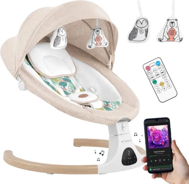 Detské hojdacie kreslo Astrid 35 béžové