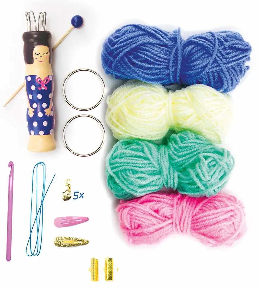 Lovely box - kreatívna súprava s pletacou bábikou