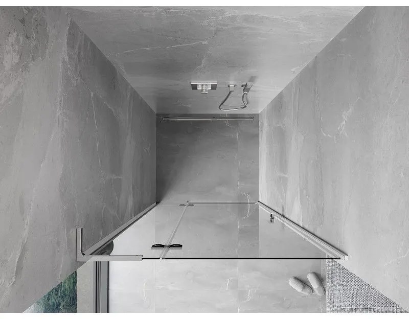 Mexen Mist-H L, 1-krídlové sprchové dvere ľavé 85 cm, číre sklo, chrómový profil, 8A5L-085-000-01-00-L