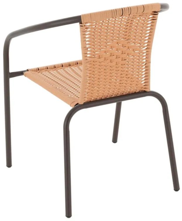 Garthen polyratanové bistro stoličky 4 ks hnedé D86738