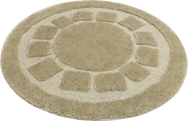 Kúpeľňový koberček svetlobéžový kruh