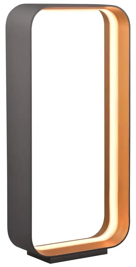 Čierna LED stolová lampa s hlasovým ovládaním/s ovládaním pomocou mobilnej aplikácie s kovovým tienidlom (výška 61 cm) Cizione – CINQUE