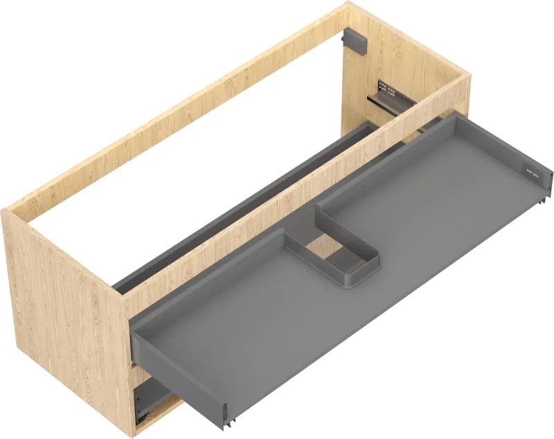 Mexen Box-A, závesná skrinka 120 cm, 2 zásuvky, dub, 91AX0-1200-470-2-81