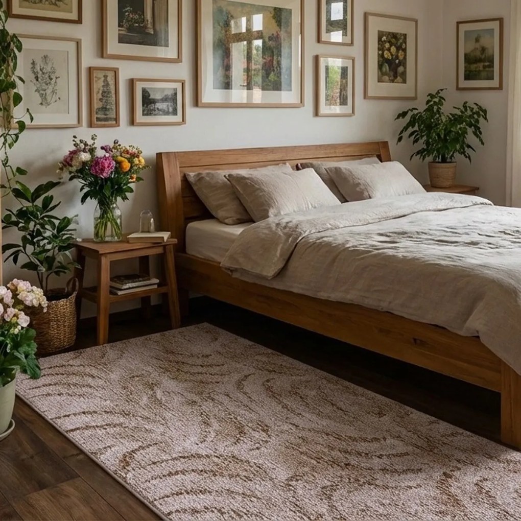 Kusový koberec Scroll béžový, 50x200, béžová, obývacia izba, AladinWorld Expres