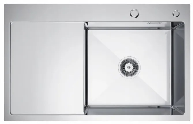 Erga HD, 1-komorový oceľový drez 780x490x210 mm, pravý, oceľová, ERG-MLS-HD7849R