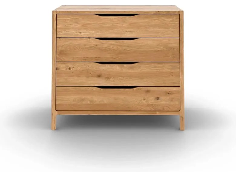 Nízka komoda z dubového dreva v prírodnej farbe 95x80 cm Twig – The Beds