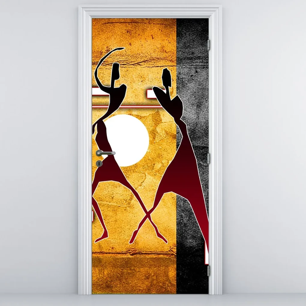 Fototapeta na dvere - Staroveká maľba (95x205cm)