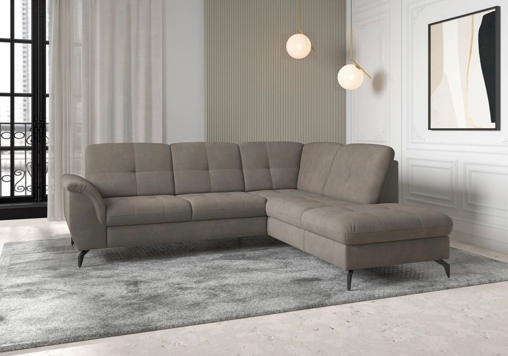 XXXLutz ROHOVÁ SEDAČKA, textil, bahenná hnedá Sit & More - Sedačky - 000144013373