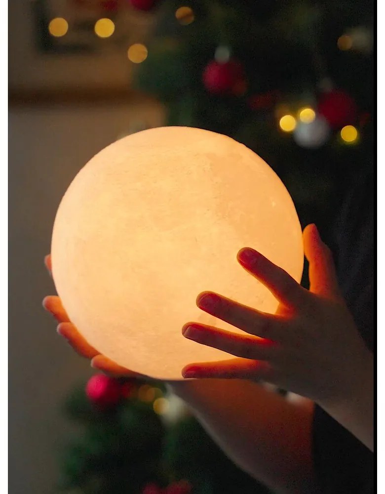 Tmavohnedá svetelná dekorácia na USB ø 12 cm Smart LunaSpin – Gingko