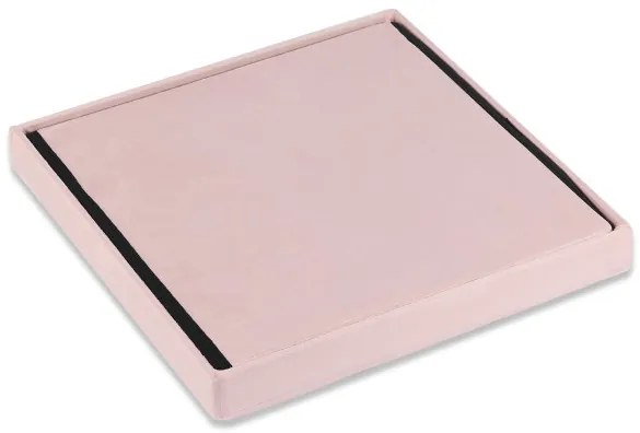 Skladacia taburetka L zamatová, ružová