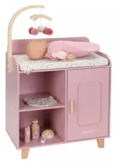 Little Dutch - Drevený prebaľovací pult pre bábiky Soft Flowers