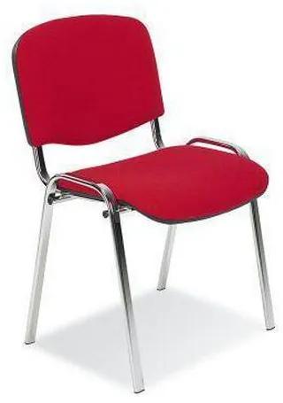 Konferenčná stolička Manutan ISO Chrom, červená