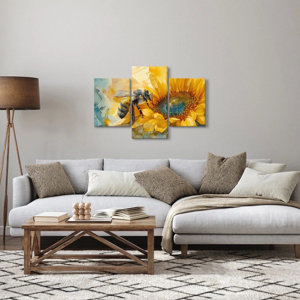 Obraz - Včielka, akvarel (90x60 cm)