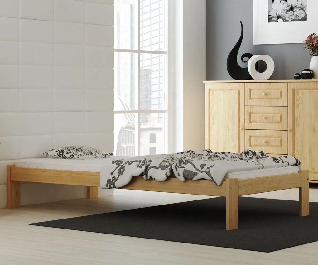 Posteľ borovica nie je lakovaná Anzu VitBed 90x200cm | AMI Nábytok