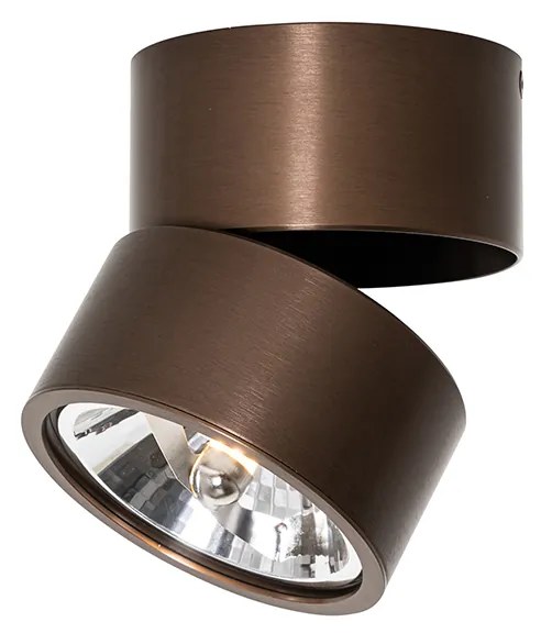 Moderné bodové svetlo tmavo bronzové okrúhle nastaviteľné - Go Nine