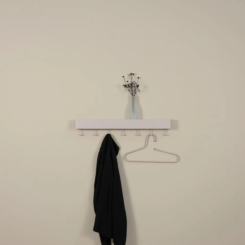 Taupe kovový nástenný vešiak s poličkou 72 cm Dax Play – Spinder Design