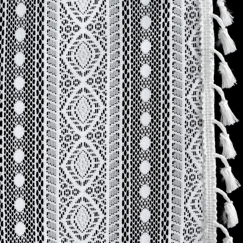 ZÁVES NA PÁSKE ADORA 140X270 CM BIELA