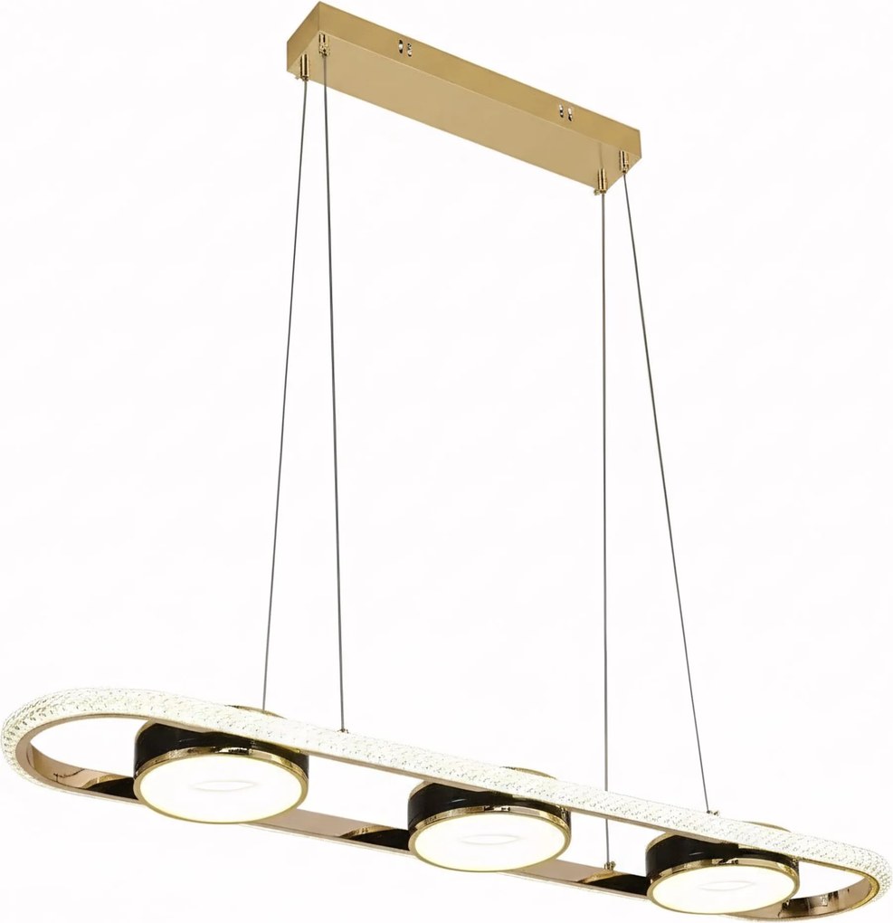 Toolight Toolight, stropné svietidlo 95cm, 200W, 5000lm, G135-CP, zlatá, OSW-02611