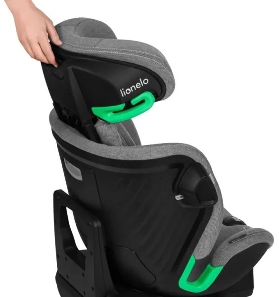 Lionelo - Autosedačka HARMONY i-Size s otočnou základňou 40-150 cm, sivá