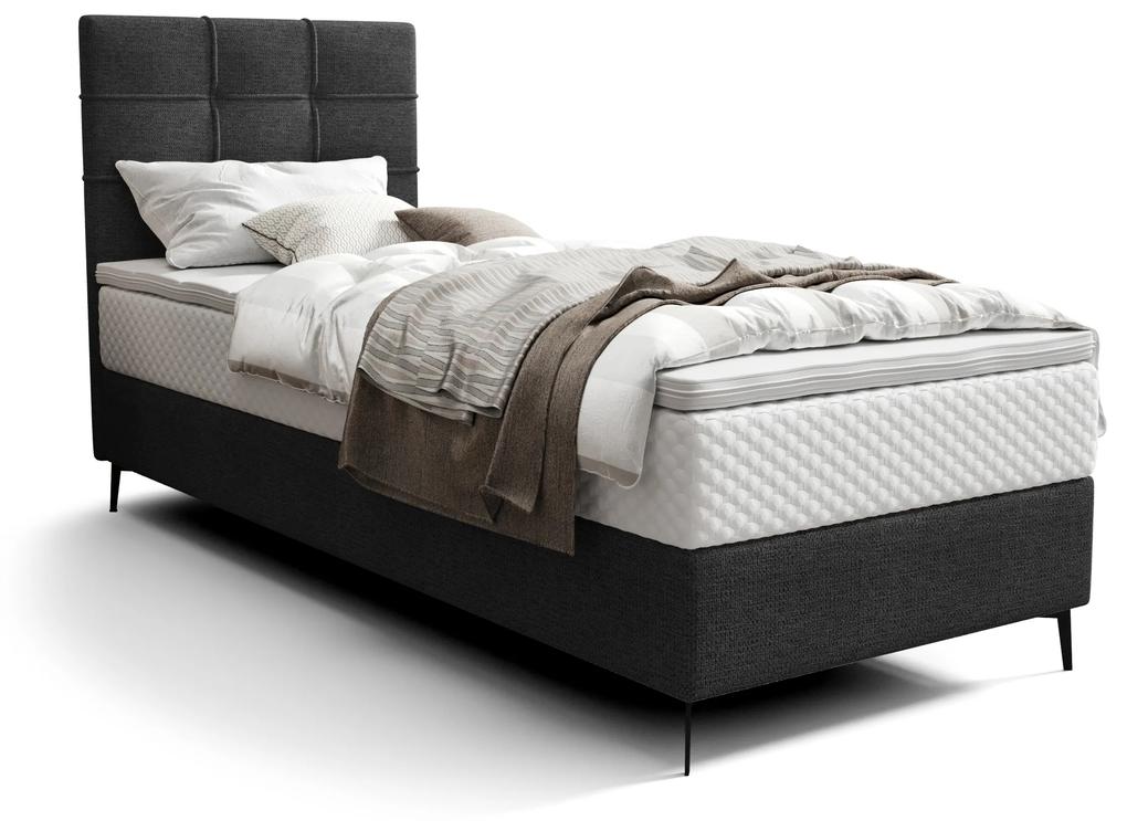 Jednolôžková posteľ 90 cm Infernus Comfort (čierna) (s roštom, s úl. priestorom). Vlastná spoľahlivá doprava až k Vám domov. 1082355