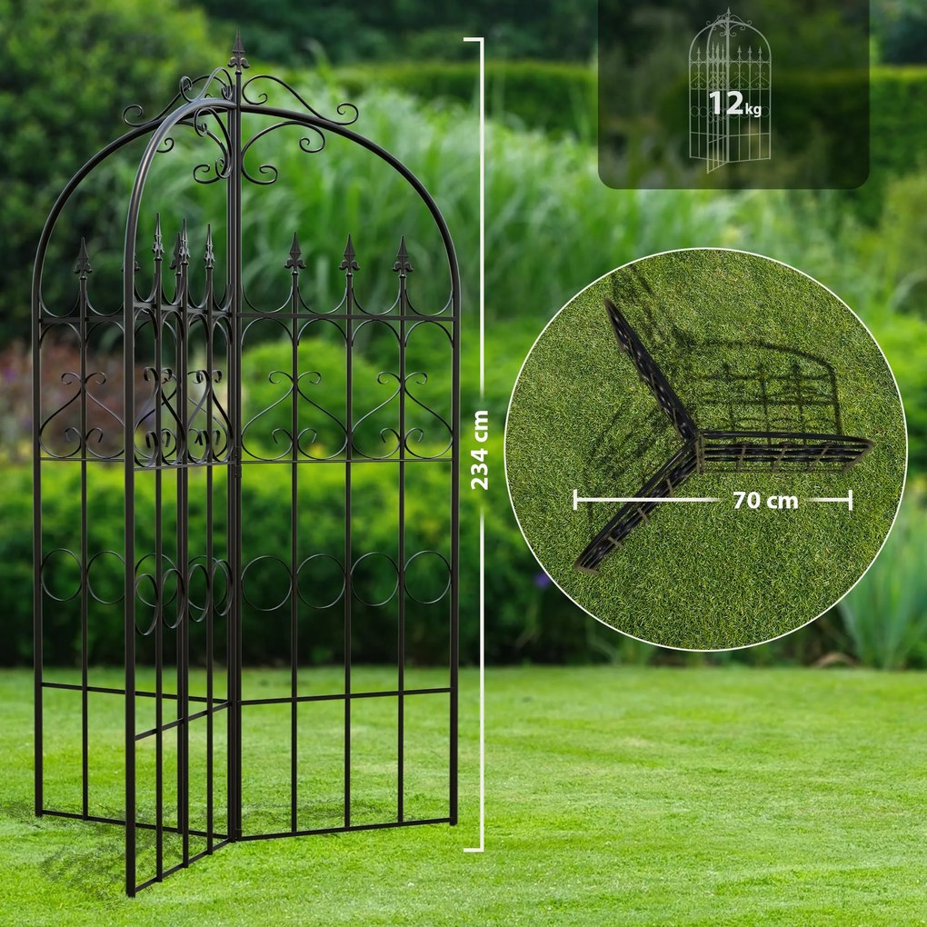 Mriežka na popínavé rastliny Flowton - čierna