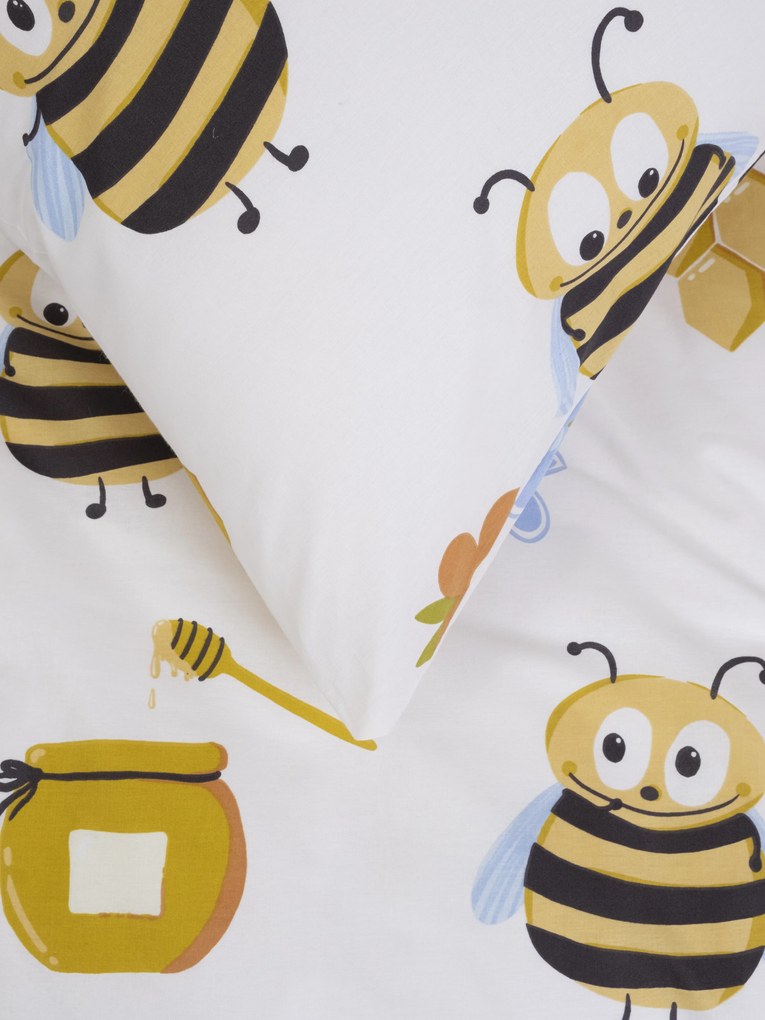 Bavlnená obliečka na vankúš Renforcé 40 x 60 cm – Čmeliak od medu