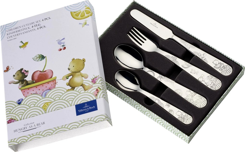 Detské príbory Hungry as a Bear 4 diely