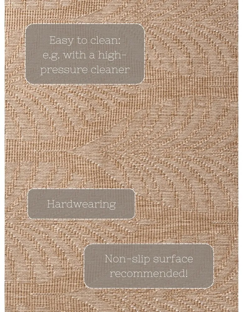 Vnútorný a vonkajší behúň v béžovej a slonovinovej farbe 80x250 cm Duet Liora – NORTHRUGS