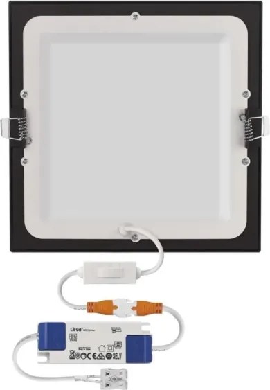 LED podhľadové svietidlo NEXXO LED/18W/230V 3000/3500/4000K čierne 22,5 x 22,5 cm