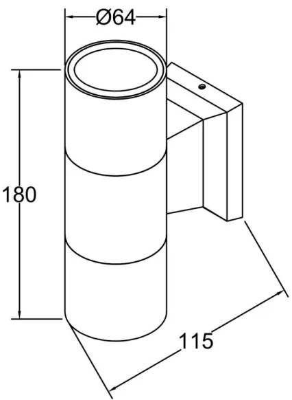 Maytoni O574WL-02GR -Vonkajšie nástenné svietidlo BOWERY 2xGU10/50W/230V IP54 antr