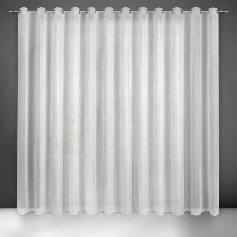DECOREUM Polopriehľadný, vzdušný jednofarebný lurexový záves s lesklým povrchom 140 cm x 250 cm biela 100 % polyester Rozmer varianty: 300 cm x 250 cm, Farba varianty: Biela 104686