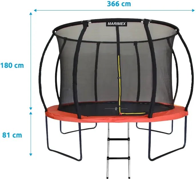Marimex | Trampolína Marimex Premium 366 cm + vnútorná ochranná sieť + schodíky ZADARMO | 19000112
