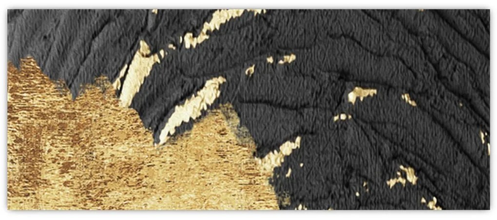Obraz - Zlatá štruktúra N⁰1 (120x50 cm)