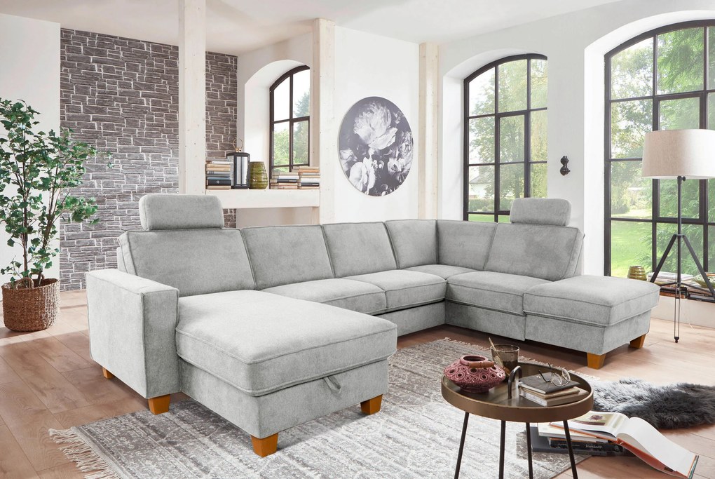 XXXLutz SEDACIA SÚPRAVA, textil, strieborná Sit & More - Sedačky - 000144005833