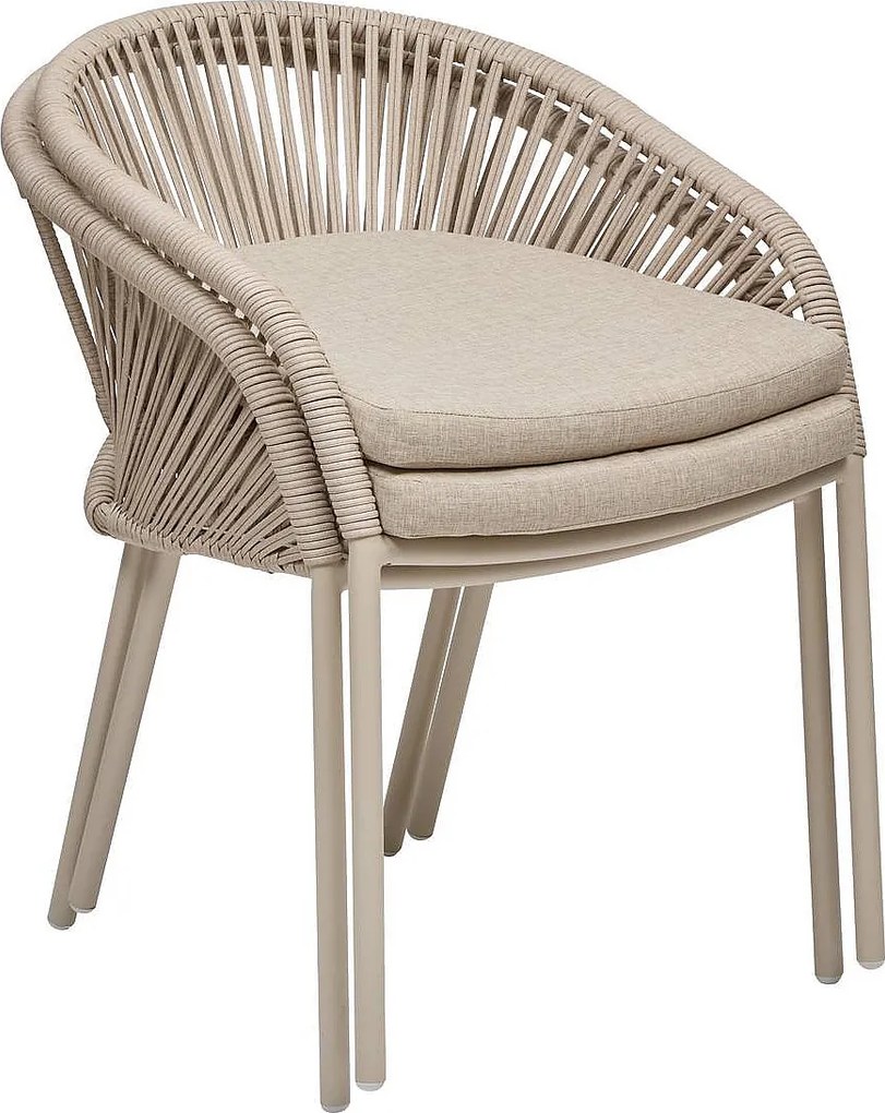 Hliníkové jedálenské kreslo ORIENT (ivory)