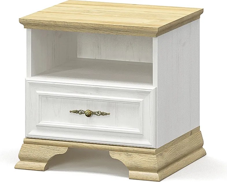 Sada 2 nočných stolíkov JARMANKA, borovica/dub zlatý