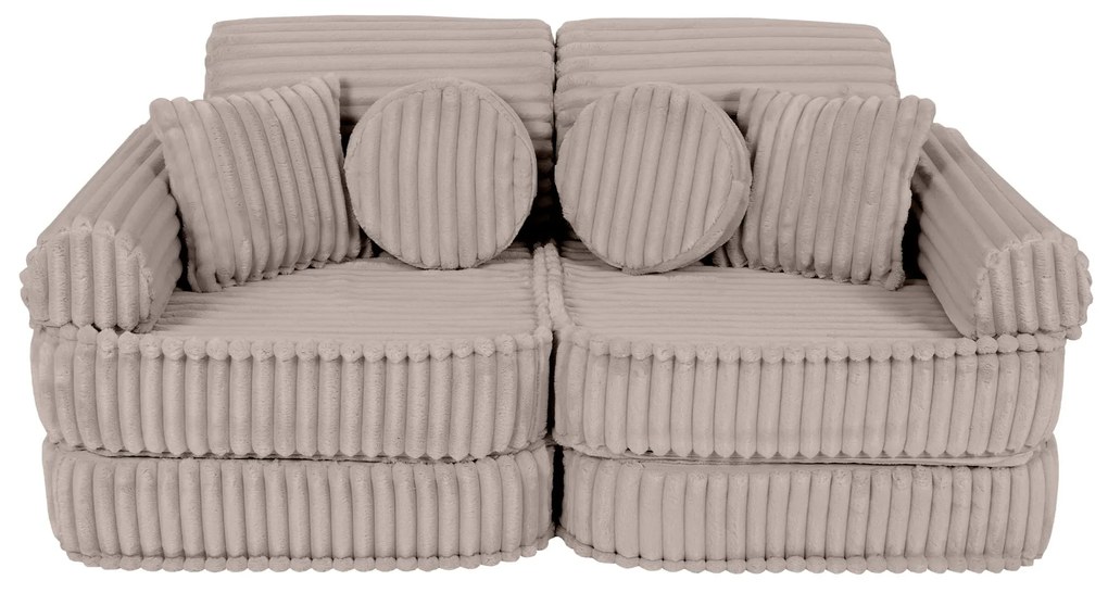 MeowBaby® Churros detská pohovka Plus, Pebble Beige