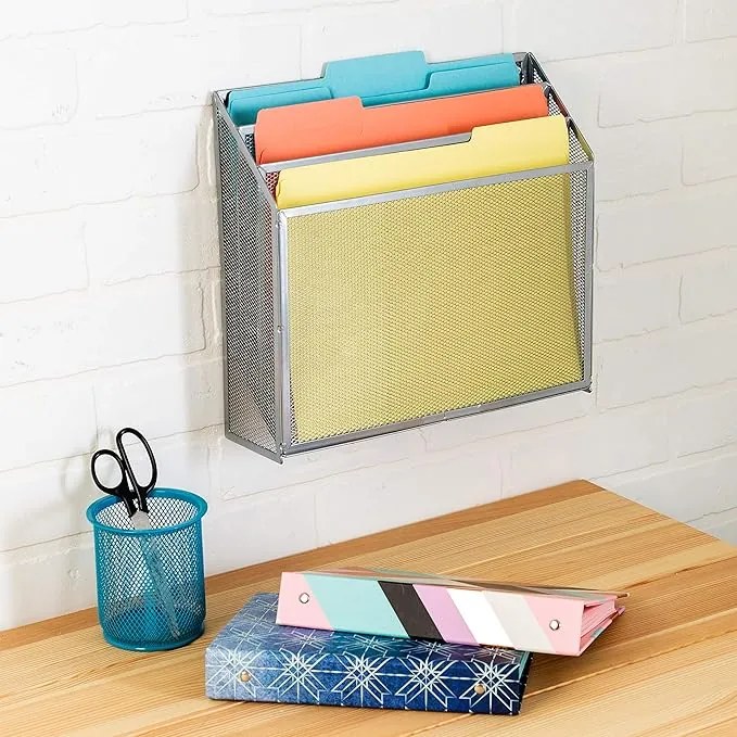 Zeller Present Kovový stojan na dokumenty/učebnice/časopisy, sivý, mriežka, MESH