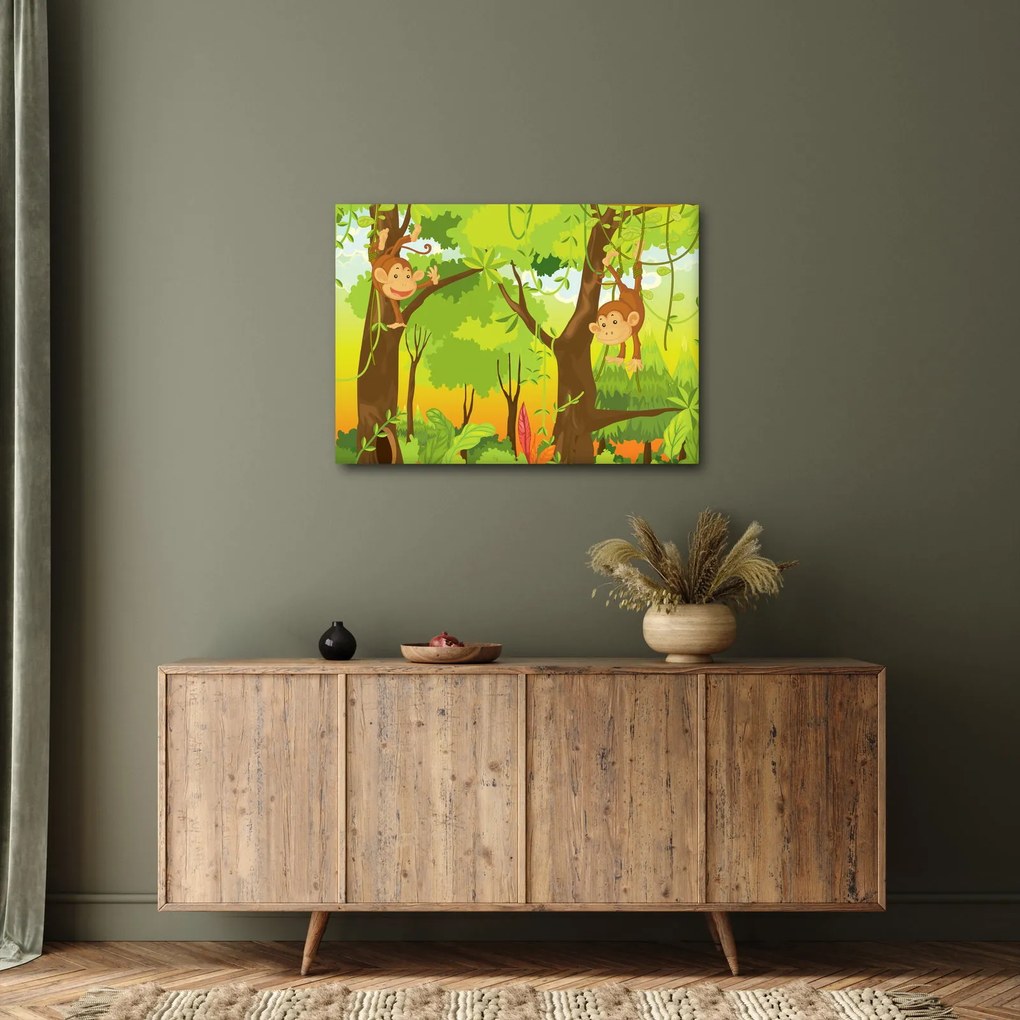 Obraz - Opičiaci (70x50 cm)