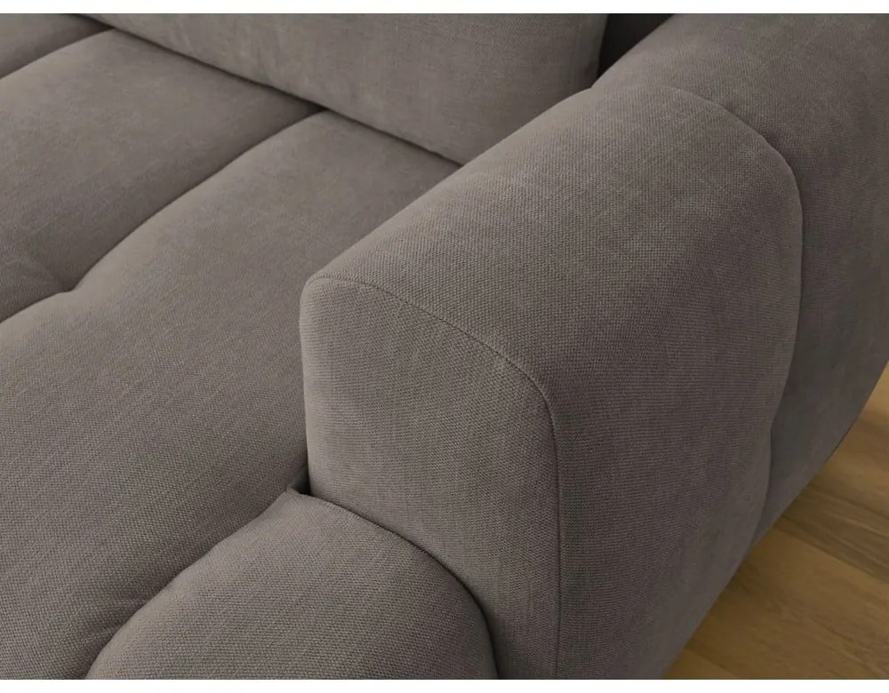 Taupe rozkladacia/s úložným priestorom rohová pohovka (ľavý roh/s leňoškou) Fuji – Bobochic Paris