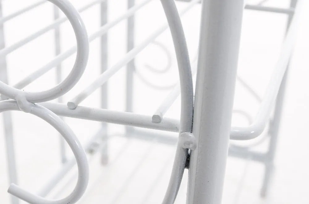 Kovová polica regál Sora - Biela