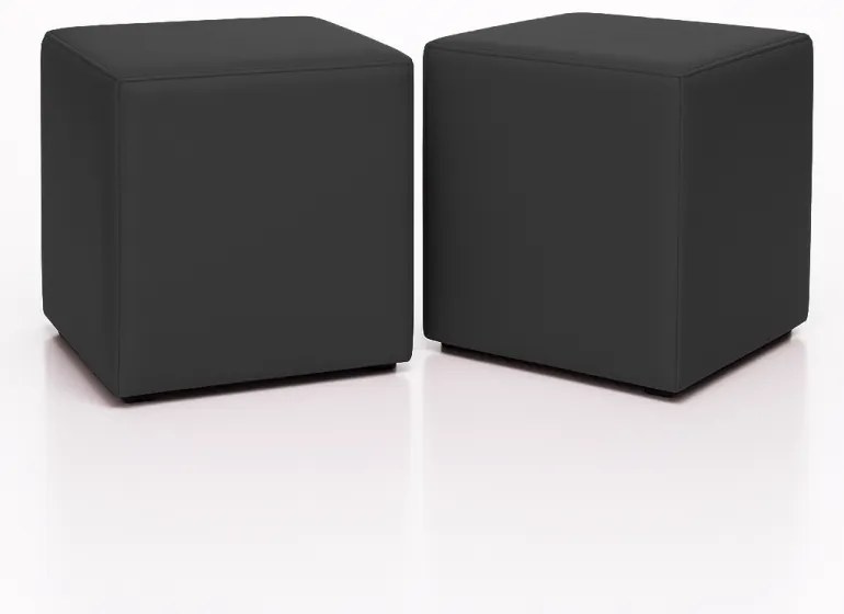 Sedací vak taburetka kocka čierna EMI
