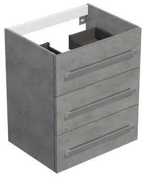 Kúpeľňová skrinka bez umývadla Naturel Cube 60x76,5x46 cm betón mat CUBE46603BEBU