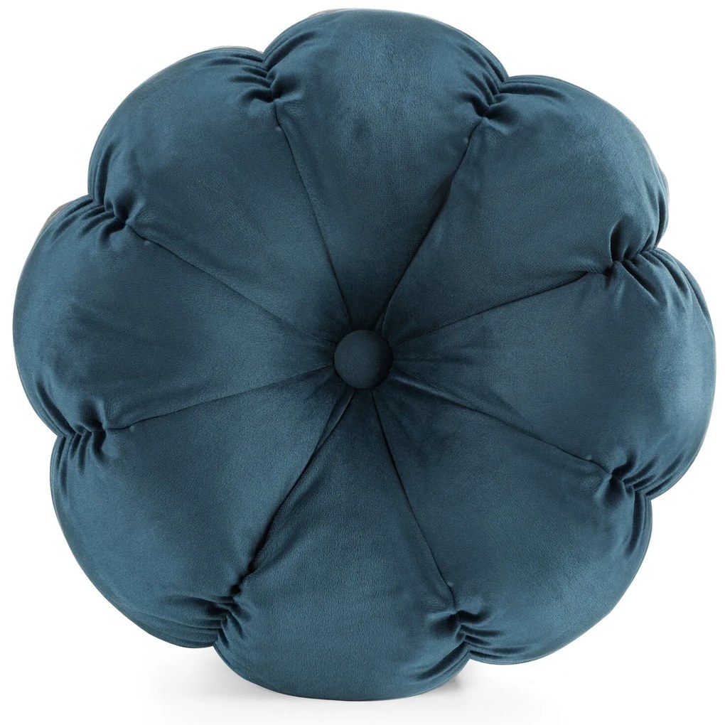 DEKORAČNÝ VANKÚŠ FLOWER41 37X37 CM MODRÁ