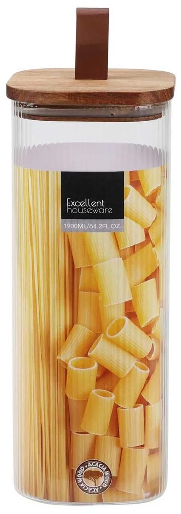 Sklenená nádoba na potraviny Stripe Square 1900ml