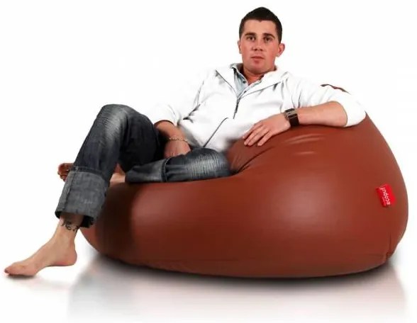 INTERMEDIC SK - Sedací vak MAXI 140x70 cm | extra veľký vak na sedenie a ležanie, 570 l Farba: E14 - Čierna (Ekokoža)