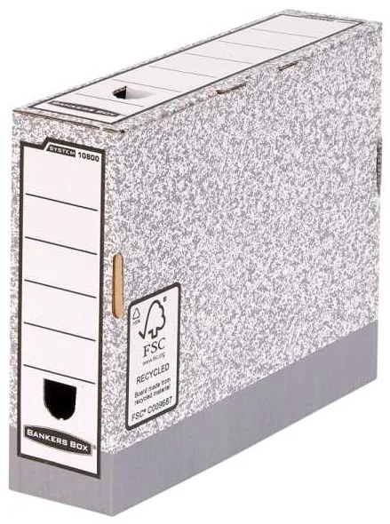 Archivačný box Fellowes Bankers Box 80 mm - 10 ks, sivá