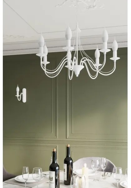 Luster na reťazi MINERWA 5 5xE14/40W/230V biela