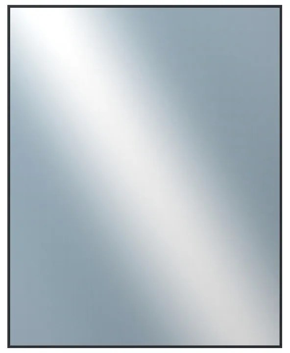 DANTIK - Zrkadlo v rámu, rozmer s rámom 80x100 cm z lišty Hliník čierna (7001021)