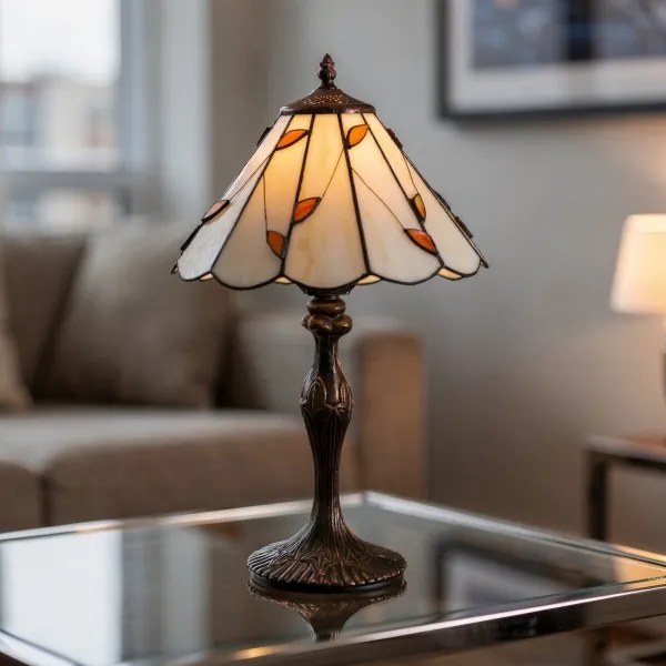 Brilagi - Tiffany vitrážová stolná lampa FOLIA 1xE27/60W/230V